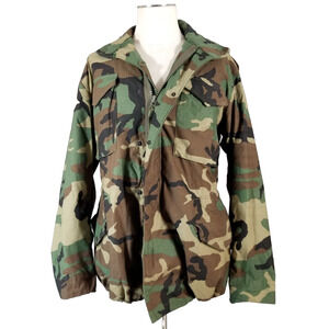 Alpha Industries US Army A54 cold weather field coat men's medium Woodland camo